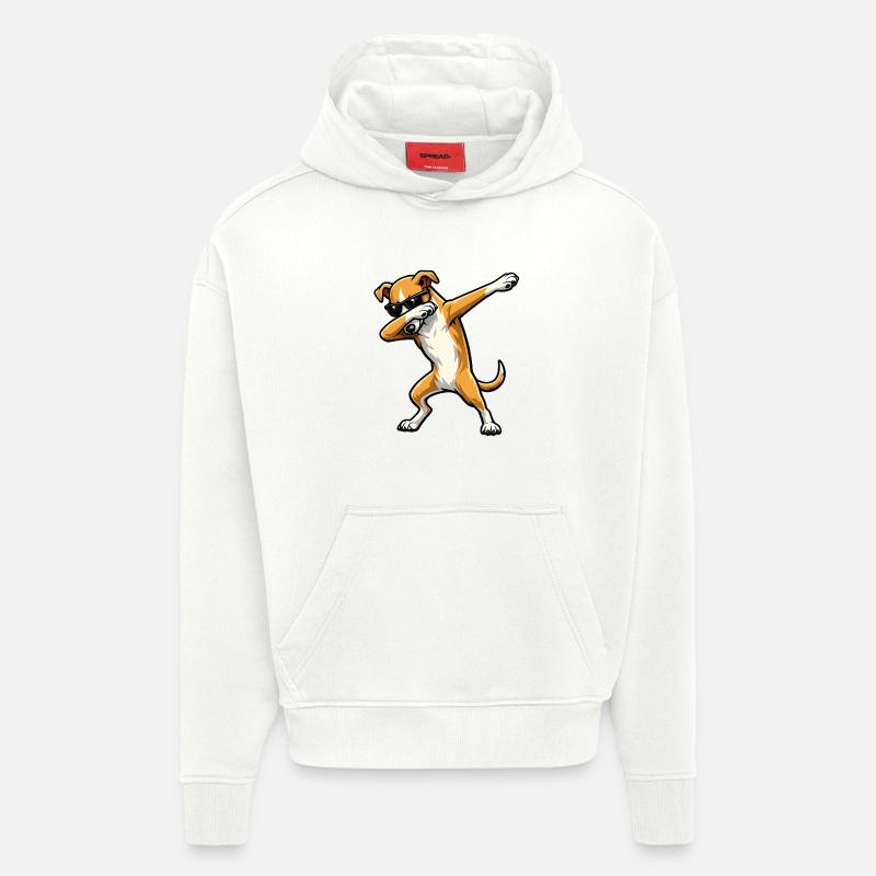 Dabbing Galgo Español - Hoodie- made by SPREAD  - OFF WHITE