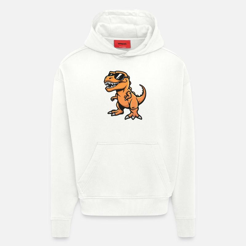 Dinosaur T-Rex Cool Comic - Hoodie- made by SPREAD  - OFF WHITE