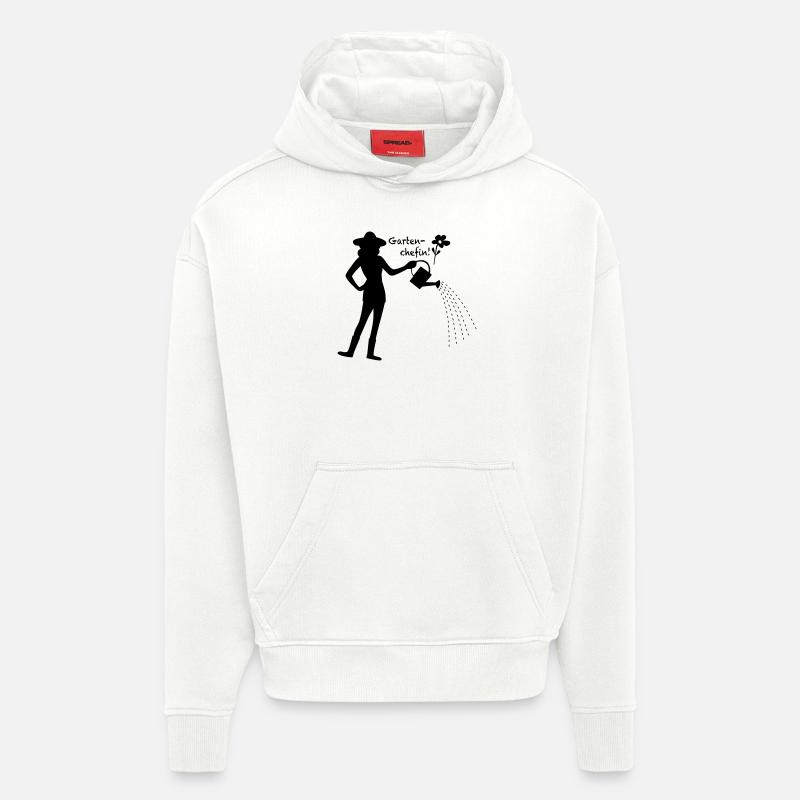 gartenchefin - Hoodie- made by SPREAD - OFF WHITE
