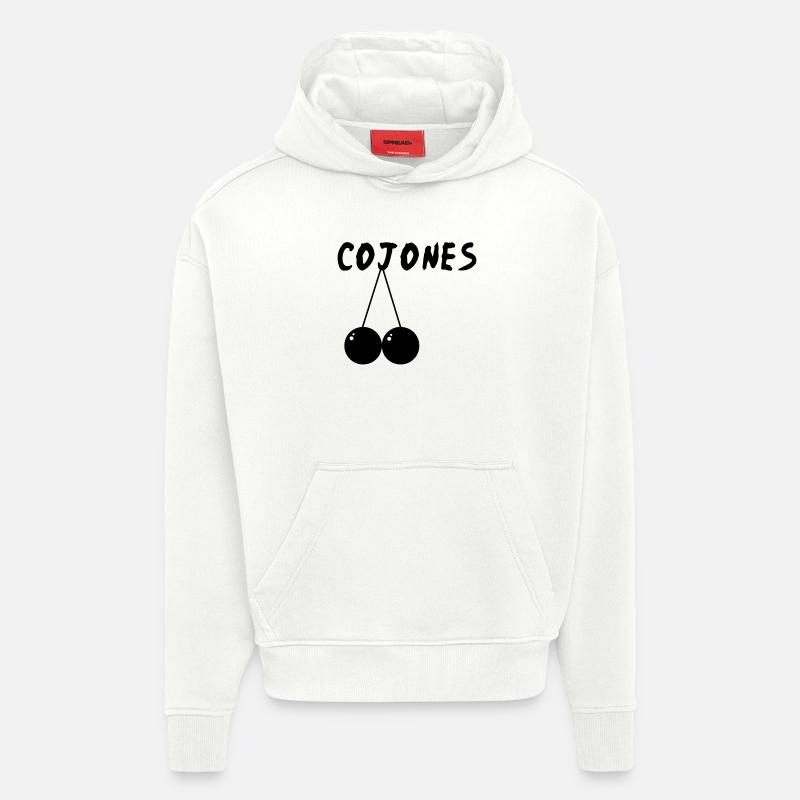 Cojones - Sweat à capuche bio épais oversize fabriqué en UE - OFF WHITE