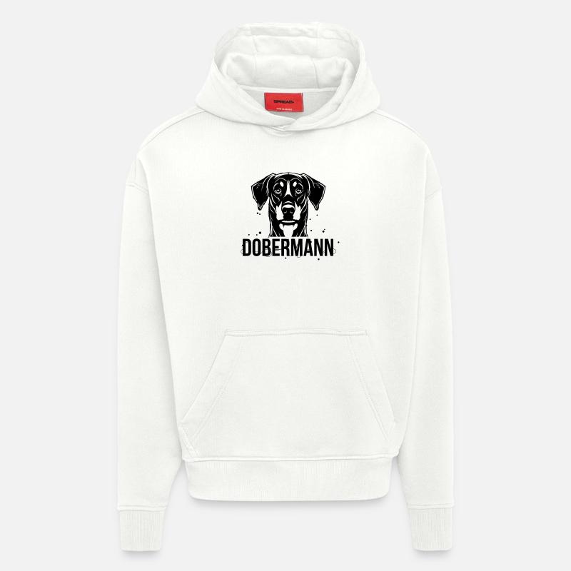 Dobermann - Sweat à capuche bio épais oversize fabriqué en UE - OFF WHITE