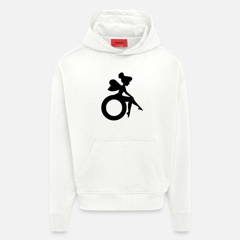 Bild einer Fee im Rollstuhl # - Hoodie- made by SPREAD  - OFF WHITE