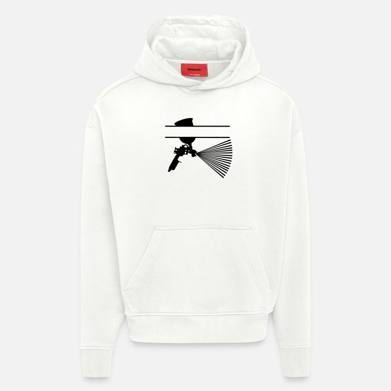 Spray mit Farbbecher Textbanner - Hoodie- made by SPREAD  - OFF WHITE