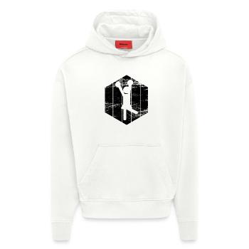 Figurines de pom-pom girl - Sweat à capuche bio épais oversize fabriqué en UE - OFF WHITE - Devant