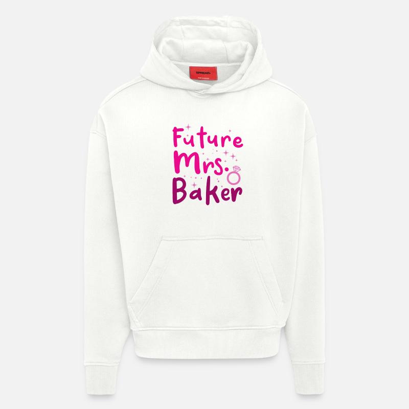 Mme Baker - Sweat à capuche bio épais oversize fabriqué en UE - OFF WHITE