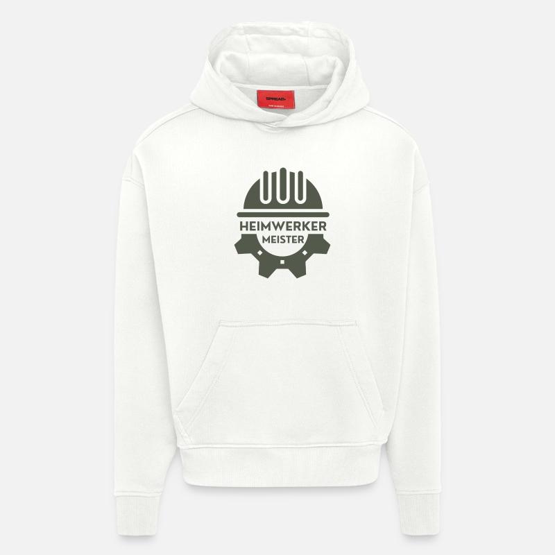 DIY Master – Proud DIY Design - Sweat à capuche bio épais oversize fabriqué en UE - OFF WHITE
