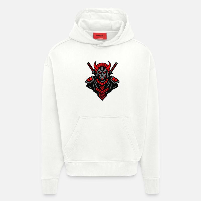 Samurai Devil Warrior - Hoodie- made by SPREAD  - OFF WHITE