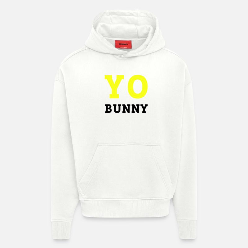 YO BUNNY - Sweat à capuche bio épais oversize fabriqué en UE - OFF WHITE