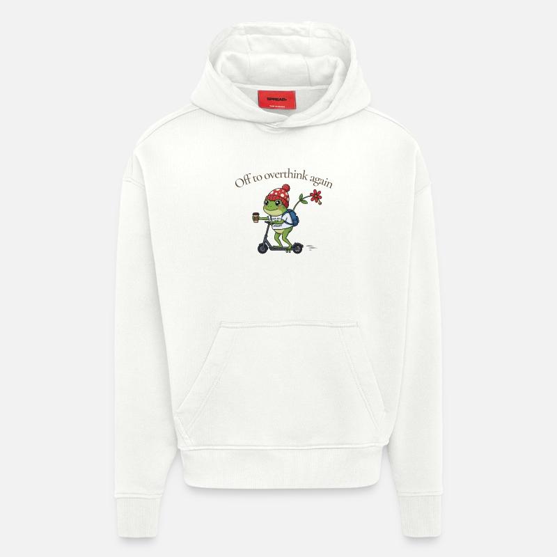 Toad-ally caffeinated frog - Hoodie- made by SPREAD  - OFF WHITE