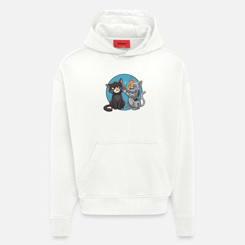 Chat and Robot - Hoodie- made by SPREAD  - OFF WHITE