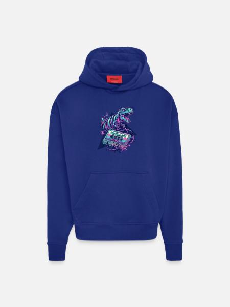 Dinosaur Nostalgic Neon Cassette 80s/90s - Hoodie- made by SPREAD - OFF WHITE
