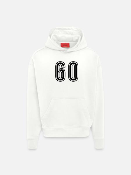 60 Number Symbol - Hoodie- made by SPREAD - OFF WHITE