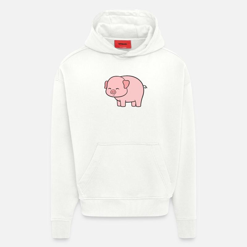 Cochons Cochons - Sweat à capuche bio épais oversize fabriqué en UE - OFF WHITE