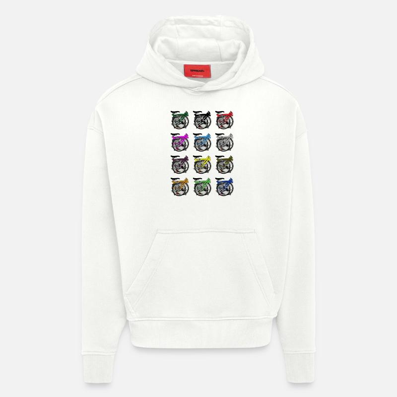 Plié Brompton Bicycle - Sweat à capuche bio épais oversize fabriqué en UE - OFF WHITE