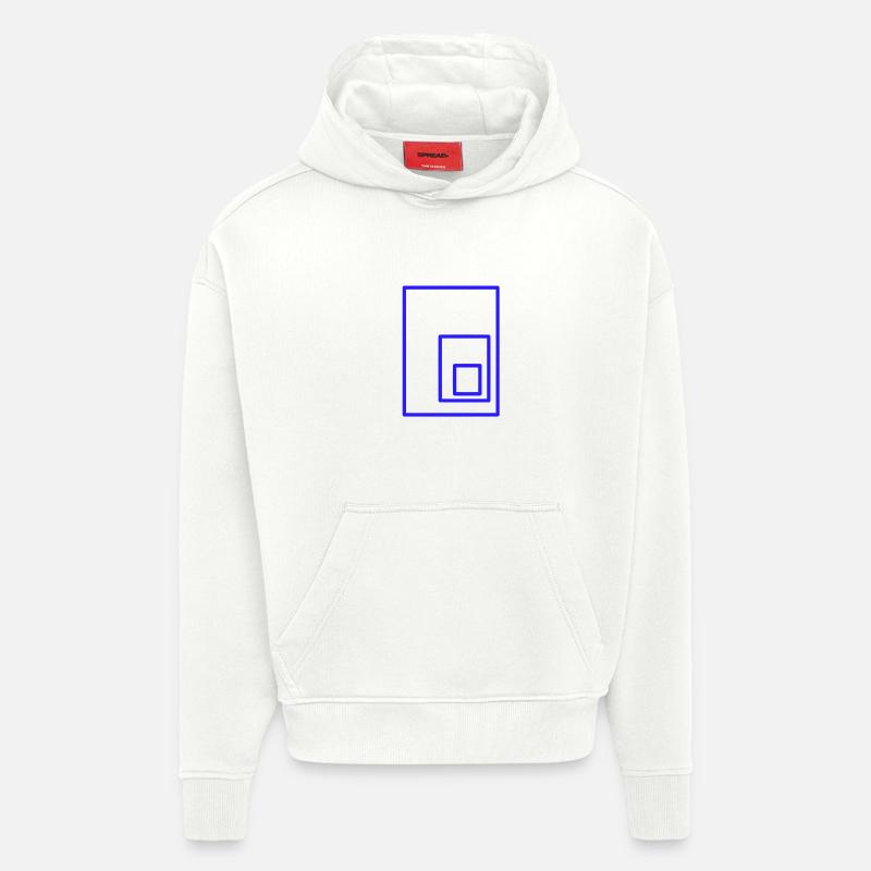 Rectangles - Sweat à capuche bio épais oversize fabriqué en UE - OFF WHITE