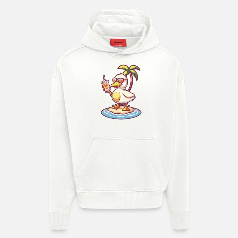 Goose Summer Beach Comic - Hoodie- made by SPREAD  - OFF WHITE