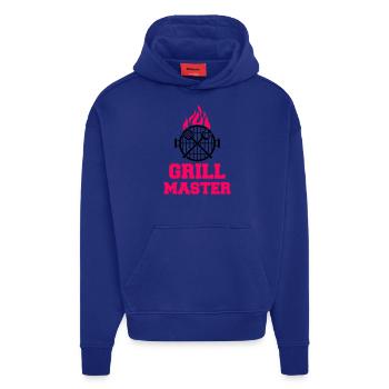 Maître du gril - Sweat à capuche bio épais oversize fabriqué en UE - OFF WHITE - Devant