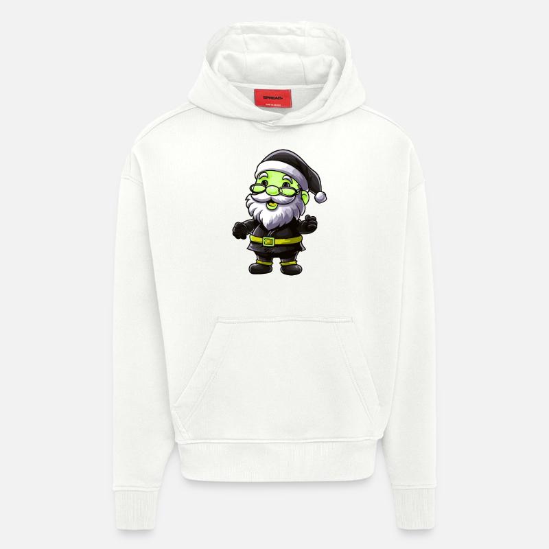 Weihnachtsmann Comic - Hoodie- made by SPREAD - OFF WHITE