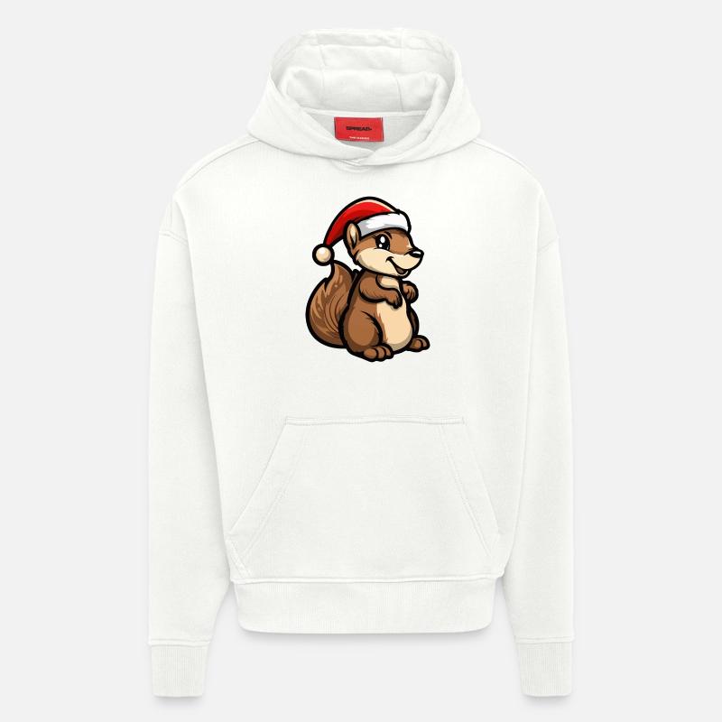 Squirrel Christmas - Hoodie- made by SPREAD  - OFF WHITE