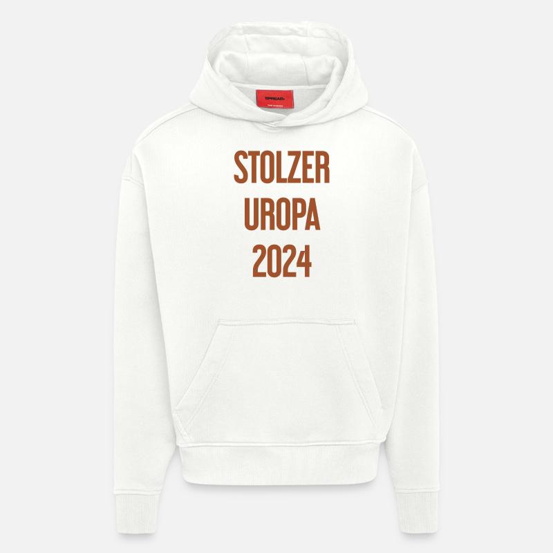Fier arrière-grand-père 2024 - Sweat à capuche bio épais oversize fabriqué en UE - OFF WHITE