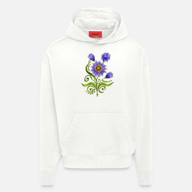 Fleur - Sweat à capuche bio épais oversize fabriqué en UE - OFF WHITE