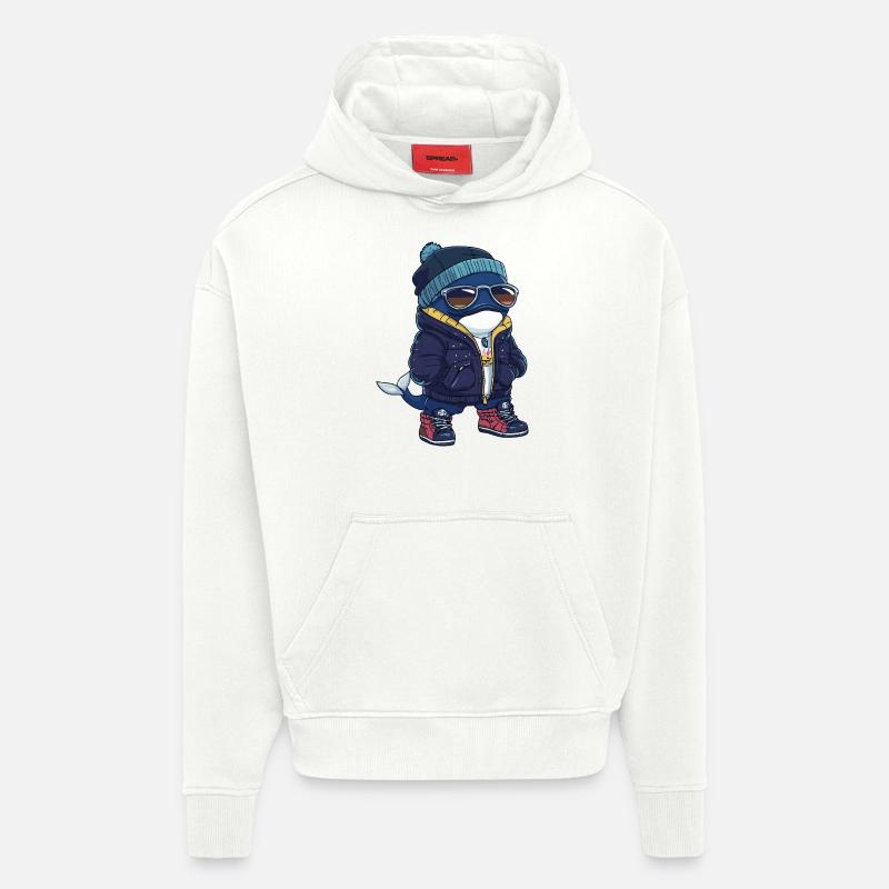 Whale Cool Comic - Hoodie- made by SPREAD  - OFF WHITE