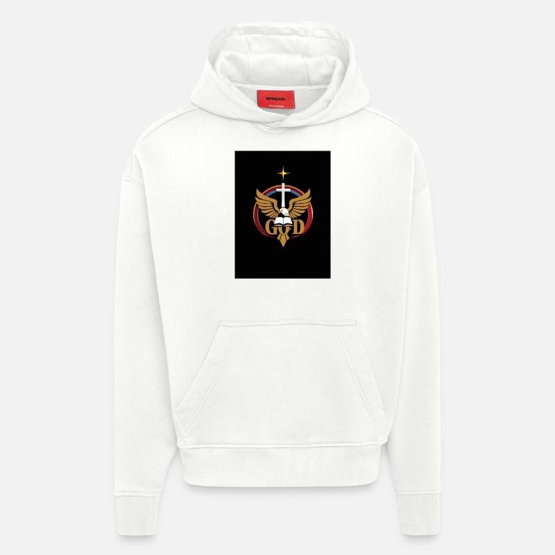 Christliches Emblem - Hoodie- made by SPREAD  - OFF WHITE