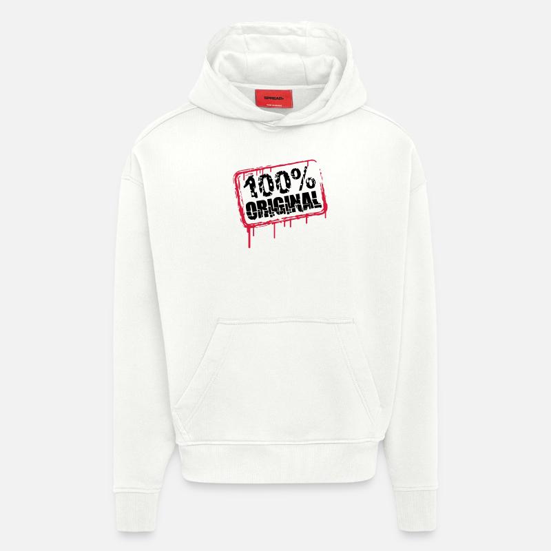 100 % original Stempel Cool - Sweat à capuche bio épais oversize fabriqué en UE - OFF WHITE