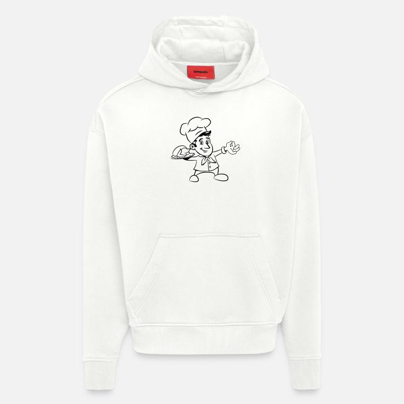 cuire le poulet de cuisson - Sweat à capuche bio épais oversize fabriqué en UE - OFF WHITE