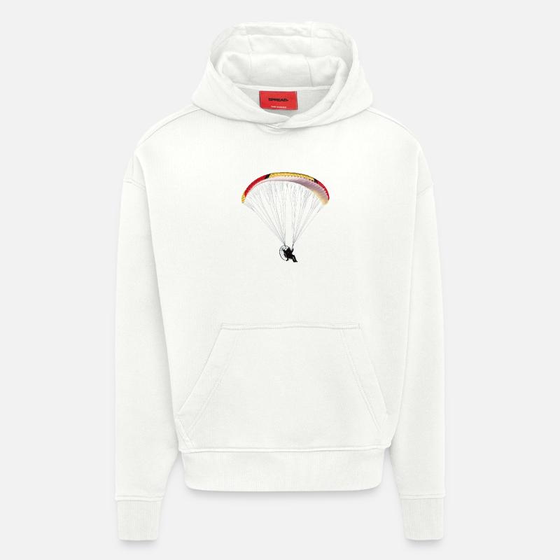 Paramotor - Sweat à capuche bio épais oversize fabriqué en UE - OFF WHITE