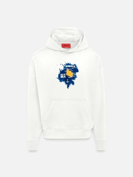 Bornholm Baltic Sea - Hoodie- made by SPREAD  - OFF WHITE