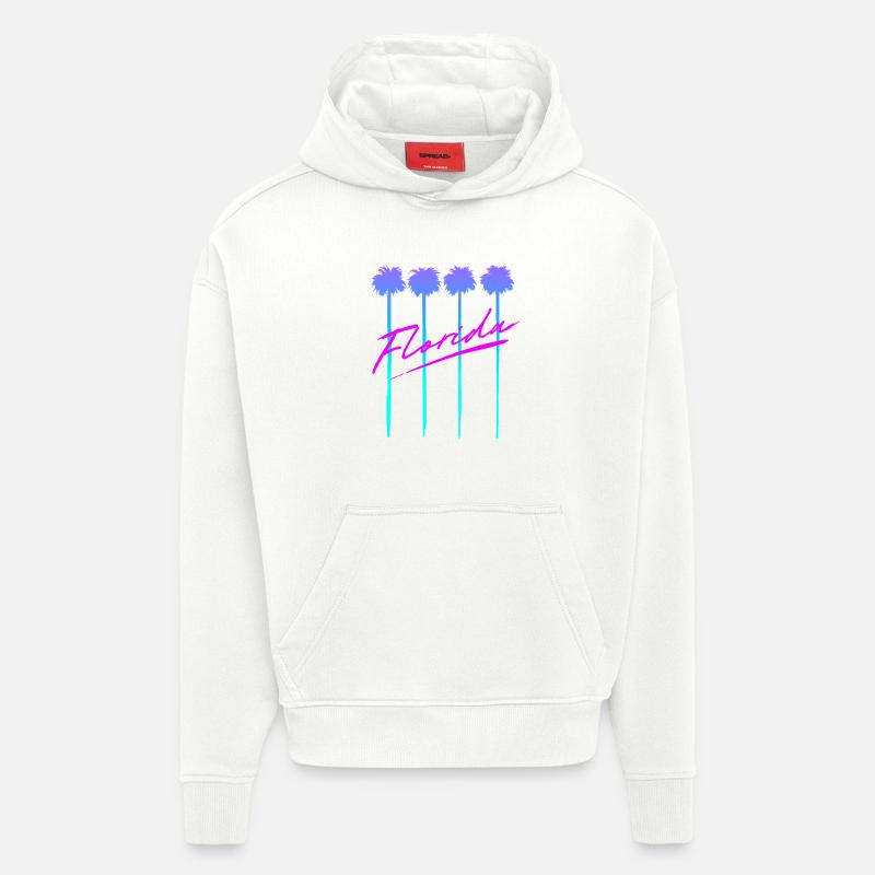Florida Palmen - Hoodie- made by SPREAD  - OFF WHITE
