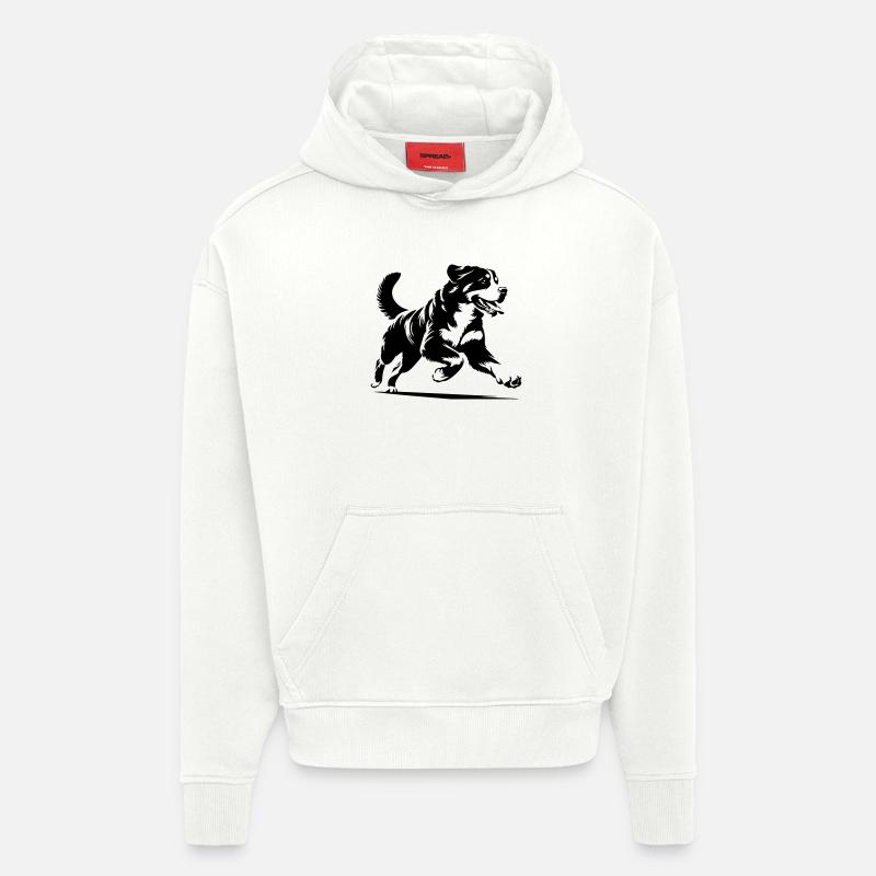 Berner Sennenhund - Hoodie- made by SPREAD  - OFF WHITE