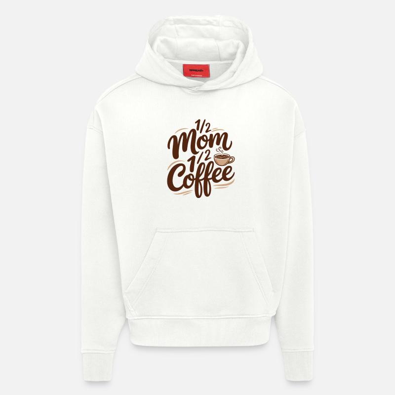 Mutter Koffein Halb Mama Halb Kaffee - Hoodie- made by SPREAD  - OFF WHITE