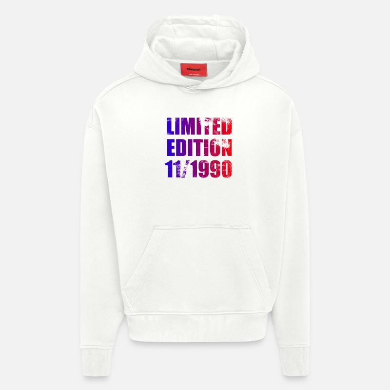 35e anniversaire Edition Limitée 11/1990 - Sweat à capuche bio épais oversize fabriqué en UE - OFF WHITE