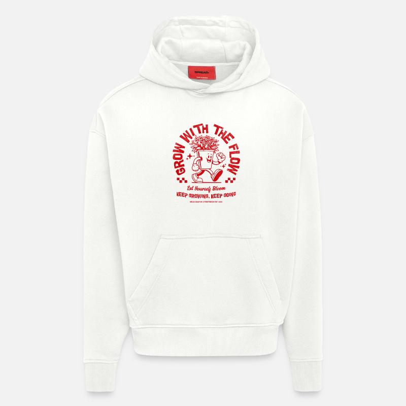 Wachse mit der Blüte - Hoodie- made by SPREAD  - OFF WHITE