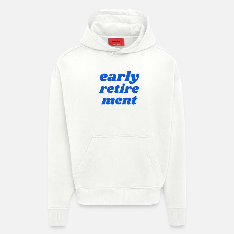 Retraite anticipée - Sweat à capuche bio épais oversize fabriqué en UE - OFF WHITE
