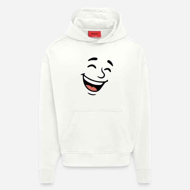 Rire - Sweat à capuche bio épais oversize fabriqué en UE - OFF WHITE