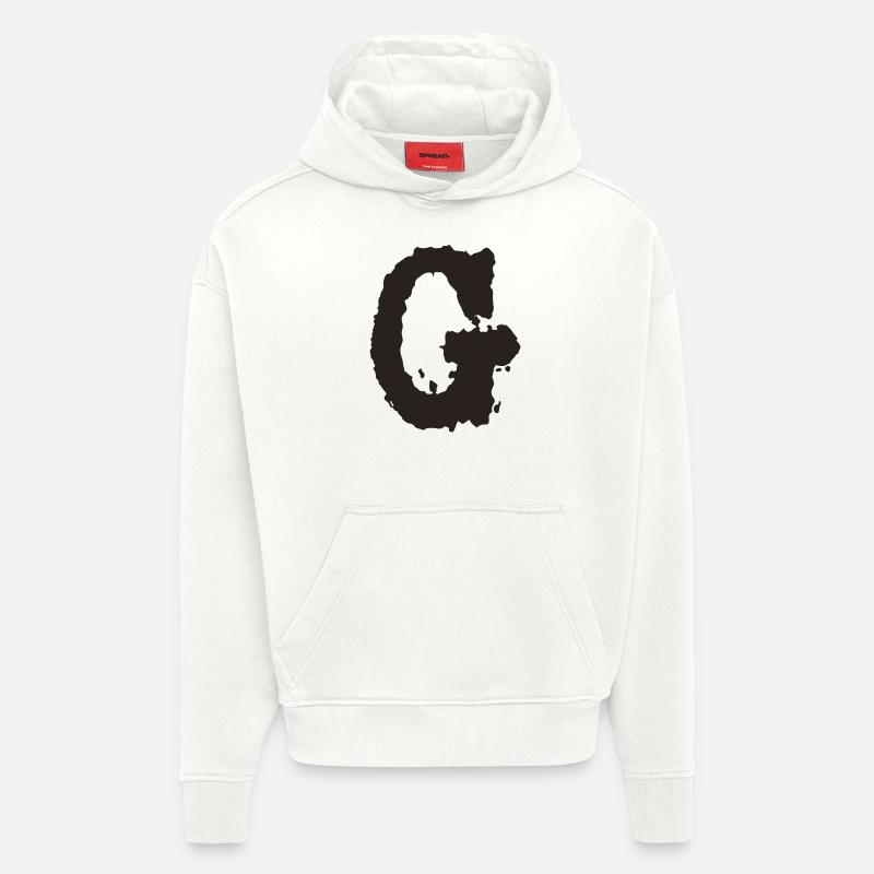 G - Sweat à capuche bio épais oversize fabriqué en UE - OFF WHITE