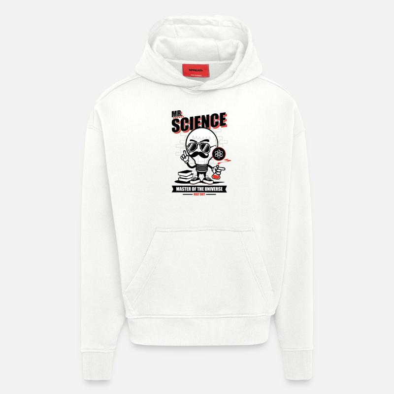 mr science - Sweat à capuche bio épais oversize fabriqué en UE - OFF WHITE