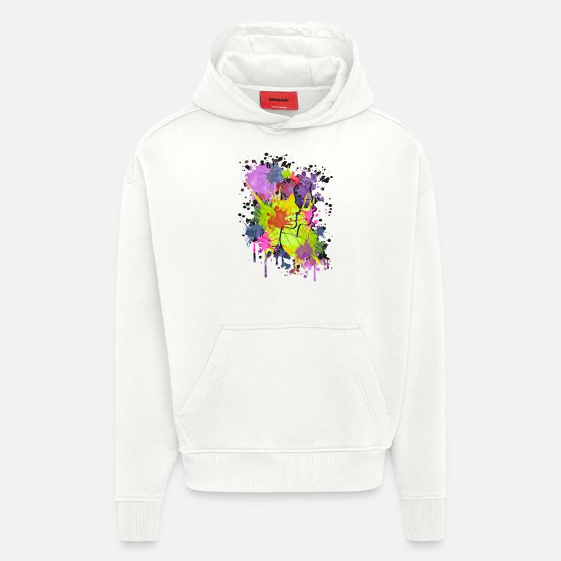 chefs d'éclaboussure - Sweat à capuche bio épais oversize fabriqué en UE - OFF WHITE
