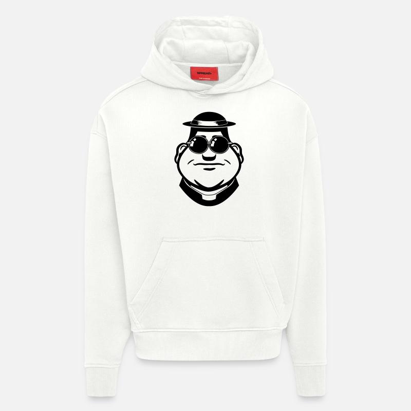 Lunettes de soleil visage pasteur - Sweat à capuche bio épais oversize fabriqué en UE - OFF WHITE