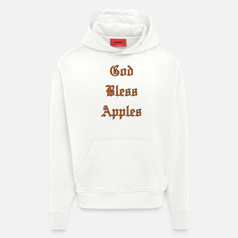 GodBlessApples - Sweat à capuche bio épais oversize fabriqué en UE - OFF WHITE