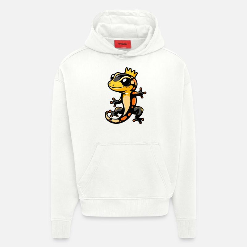 Lizard Comic Crown - Hoodie- made by SPREAD  - OFF WHITE