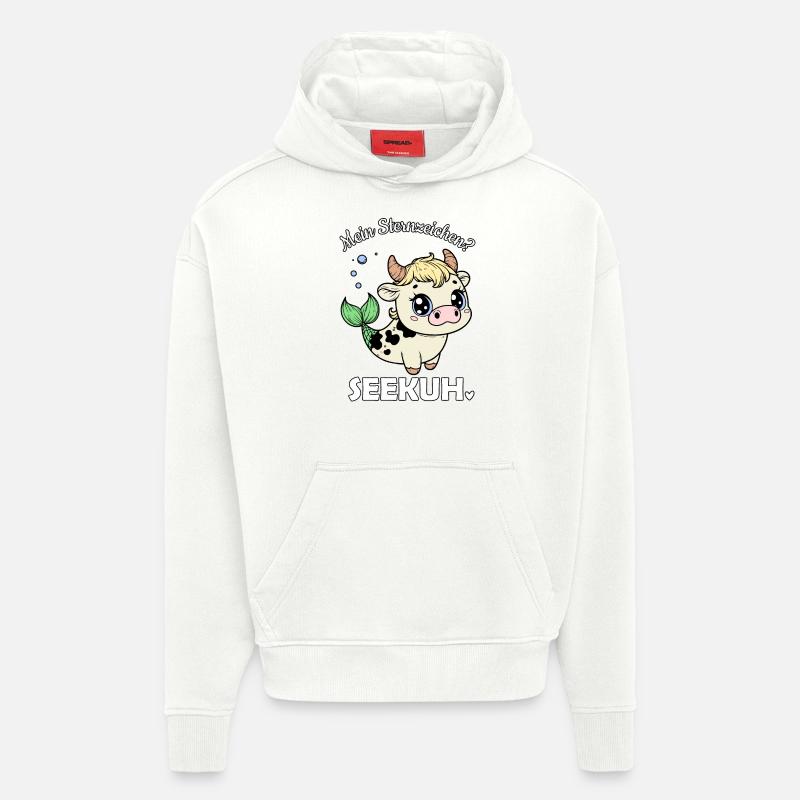 Sternzeichen Stier Seekuh - Hoodie- made by SPREAD  - OFF WHITE