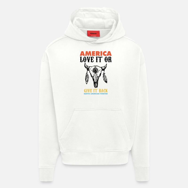 american native, deadly day, apache - Hoodie- made by SPREAD  - OFF WHITE