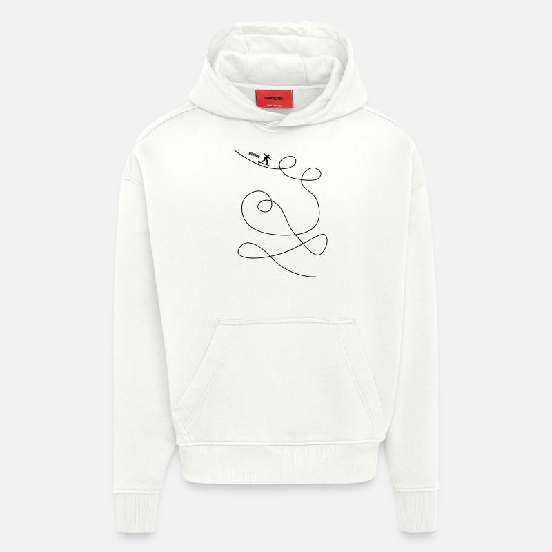 Surfer macht Loopings - Hoodie- made by SPREAD  - OFF WHITE