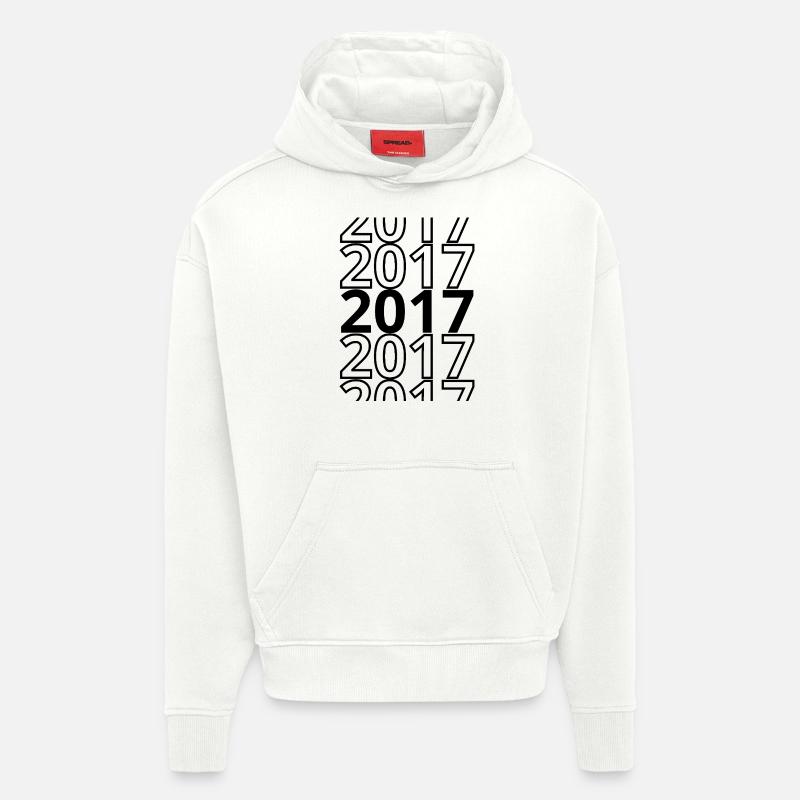2017 2017 2017 - Sweat à capuche bio épais oversize fabriqué en UE - OFF WHITE