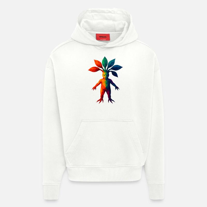 Style WPAP - Mandragore - Sweat à capuche bio épais oversize fabriqué en UE - OFF WHITE