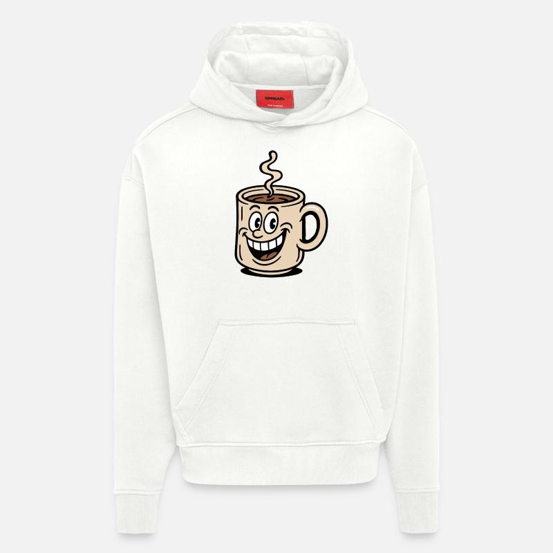 Coffee Cup Comic - Hoodie- made by SPREAD  - OFF WHITE